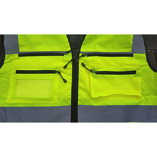 Gilet Fluorescent Tekride Haute Visibilité Jaune Fluo - Gilet jaune