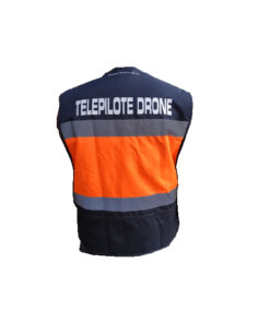 Gilet de travail haute visibilité et marquage Télépilote drone