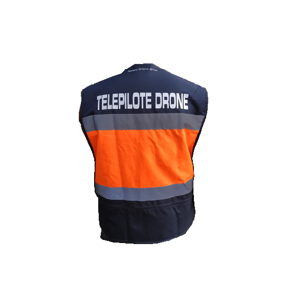 gilet orange dos