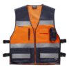 gilet de travail réglable bleu/orange