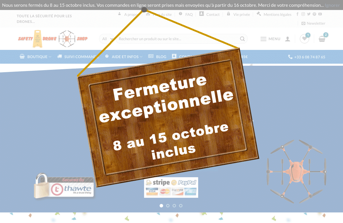 fermeture exceptionnelle