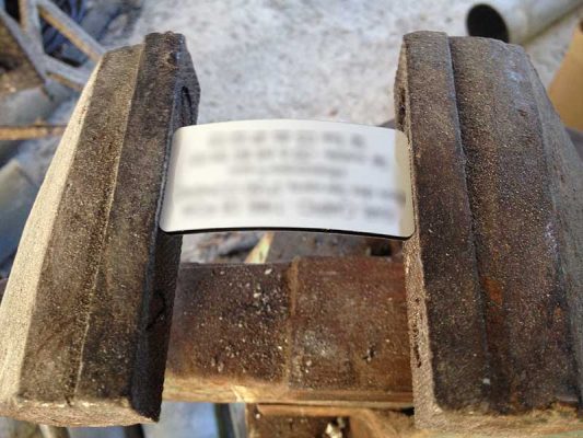 La plaquette en train de refroidir