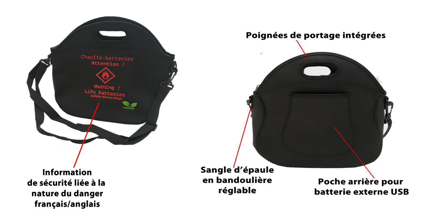 Présentation du sac chauffe-batteries seul