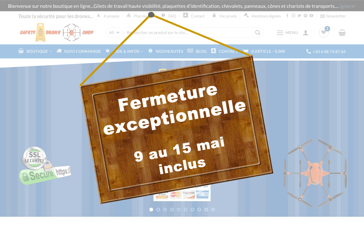 fermeture exceptionnelle boutique mai 2019