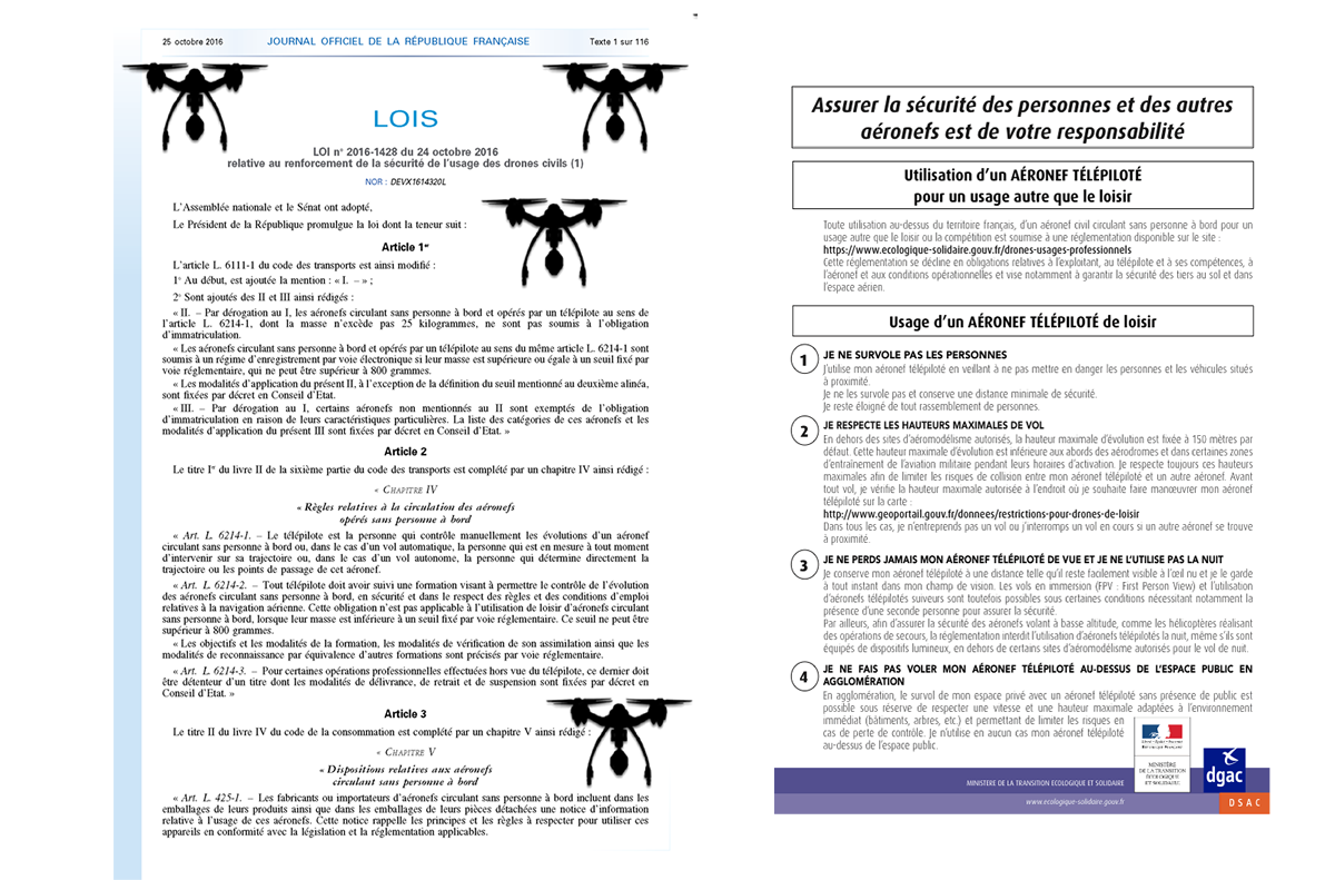 Loi drones et notice d'information DGAC