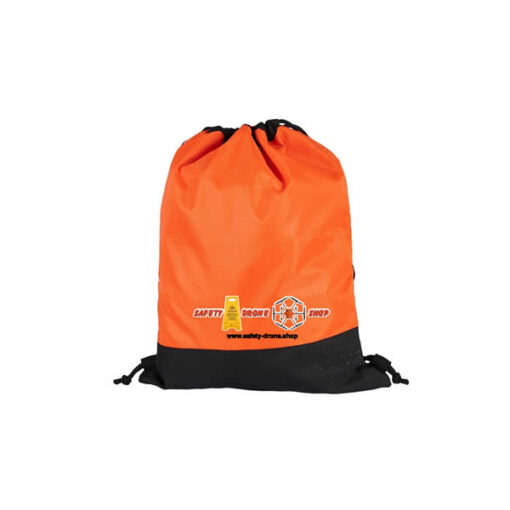 Sac polochon bleu orange fluo