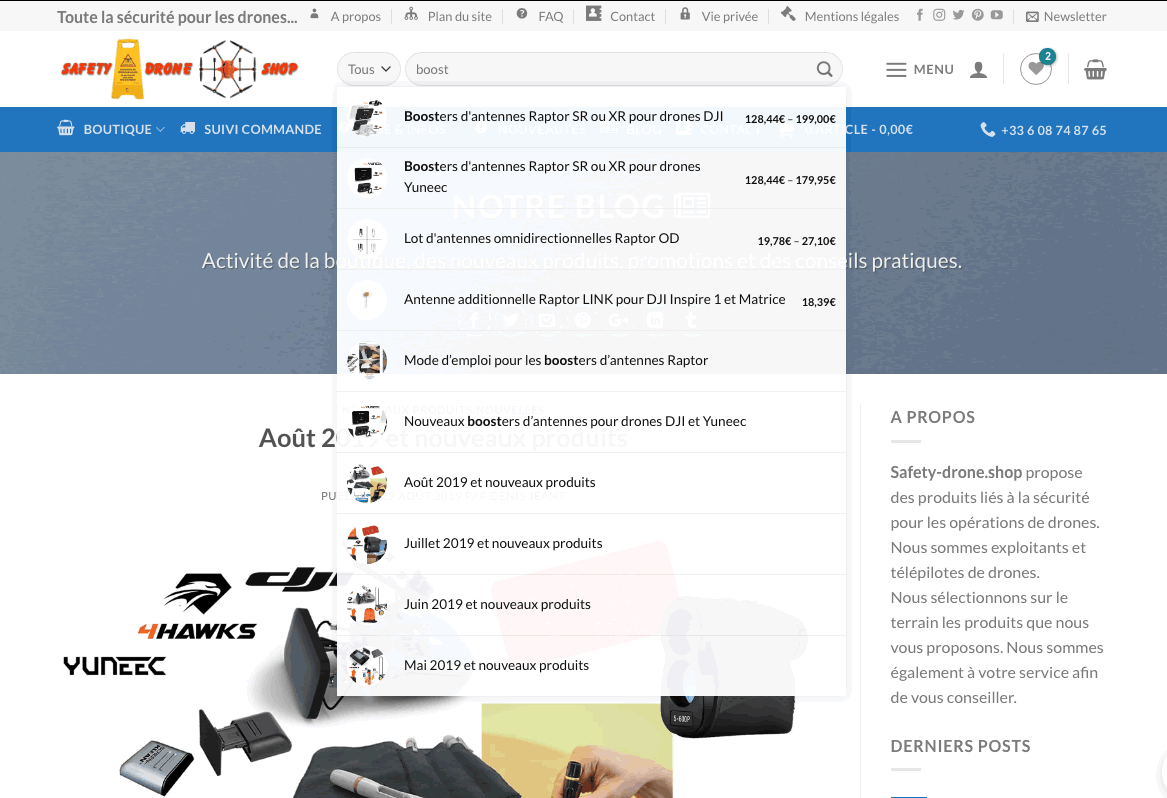 Moteur de recherche interne