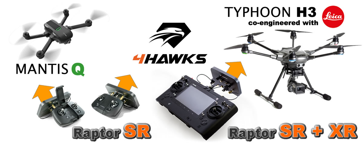 Nouveaux raptor pour Yuneec Mantis Q et Typhoon H3