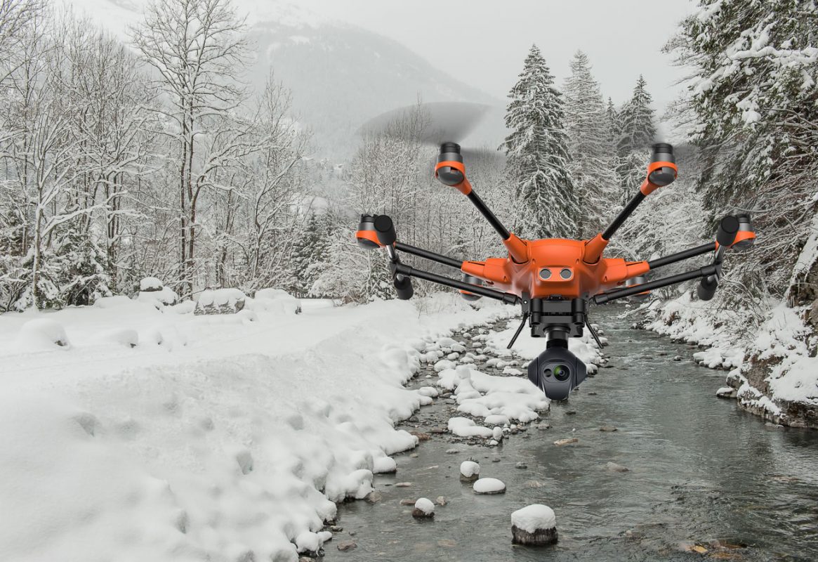 Froid et voler en drone