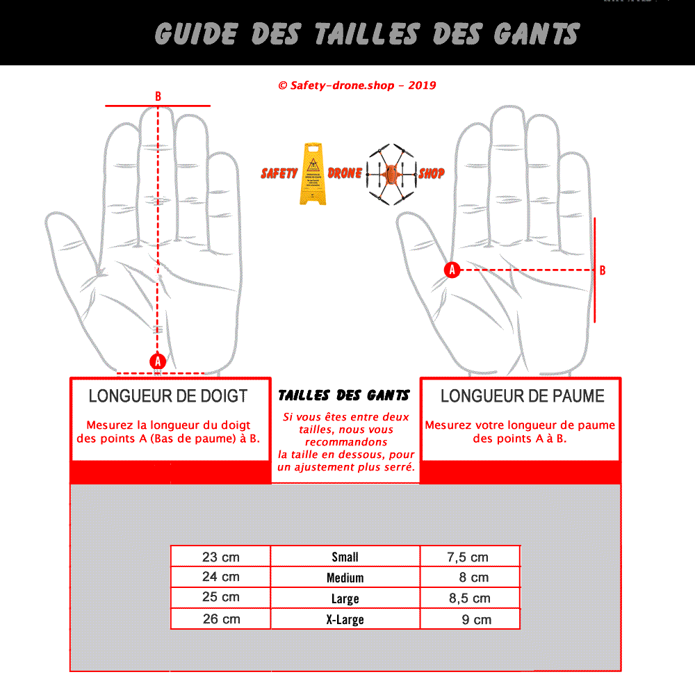 taille des sous-gants