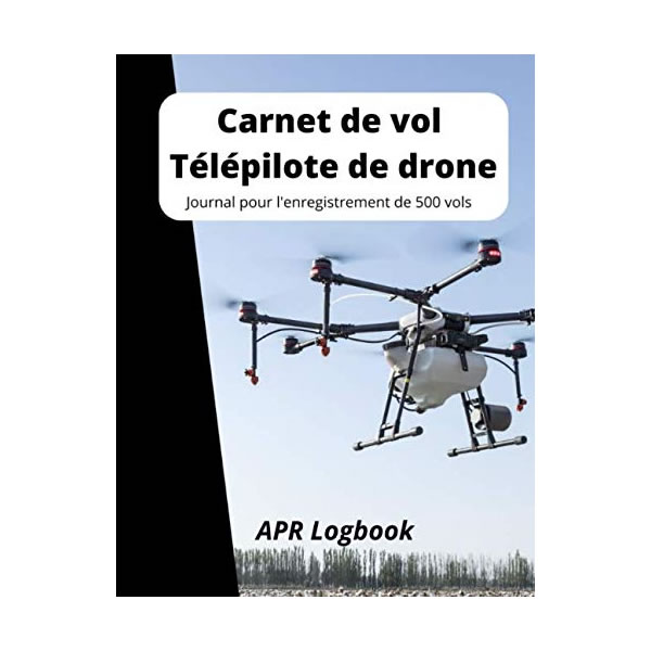 Carnet de vol du télépilote de drone avec 500 vols