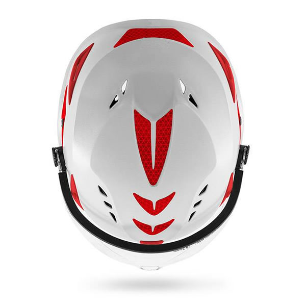 Casque avec visière intégrée de dessus