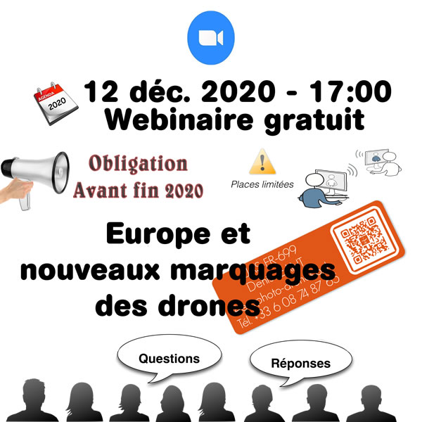 Webinaire Europe et nouveaux marquages des drones