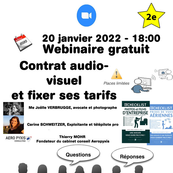 Web conférence Contrat audio-visuel et fixer ses tarifs du 20 janvier 2022