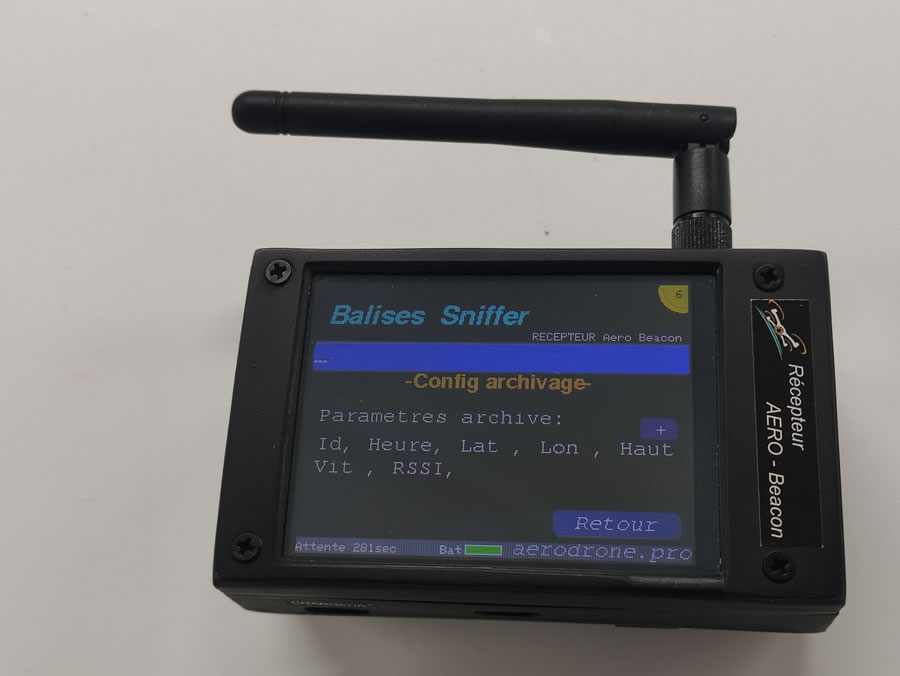 Mode affichage archivage récepteur eBalises