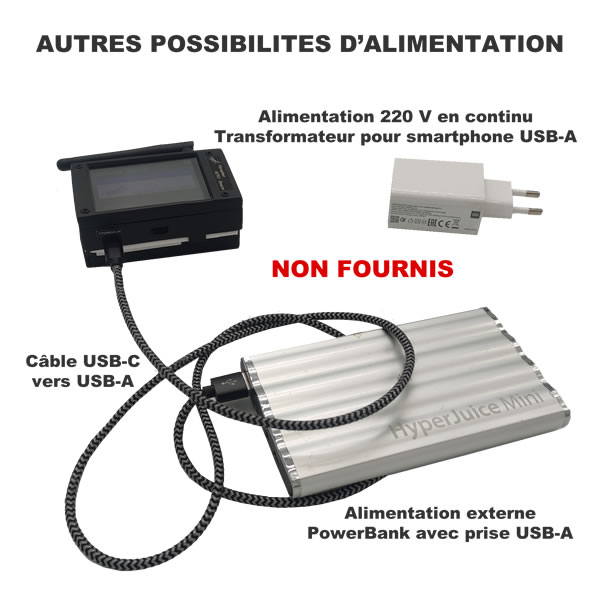 Autres possibilités d'alimentation du récepteur d'Ebalises