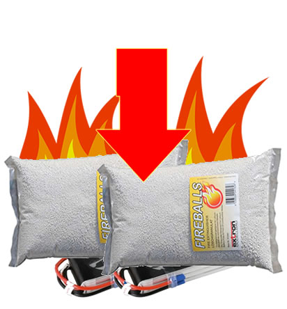 Utilisation des sacs d'extinction