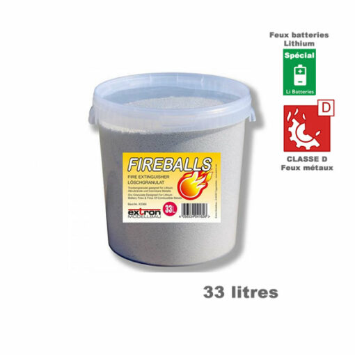 Seau d'extinction de granulats 33 litres pour batteries