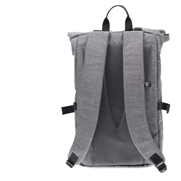 Dos du sac à dos à rabat enourlant gris