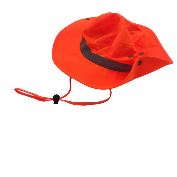 Chapeau de brousse orange fluo