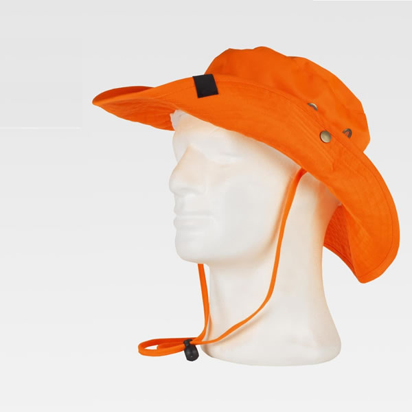 Chapeau de brousse orange fluo