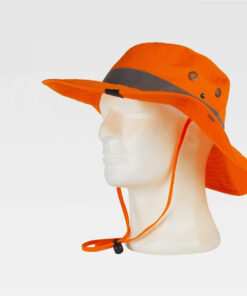 Chapeau de brousse orange fluo