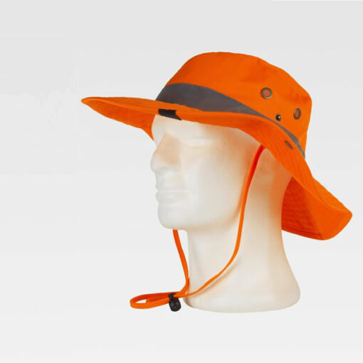 Chapeau de brousse orange fluo