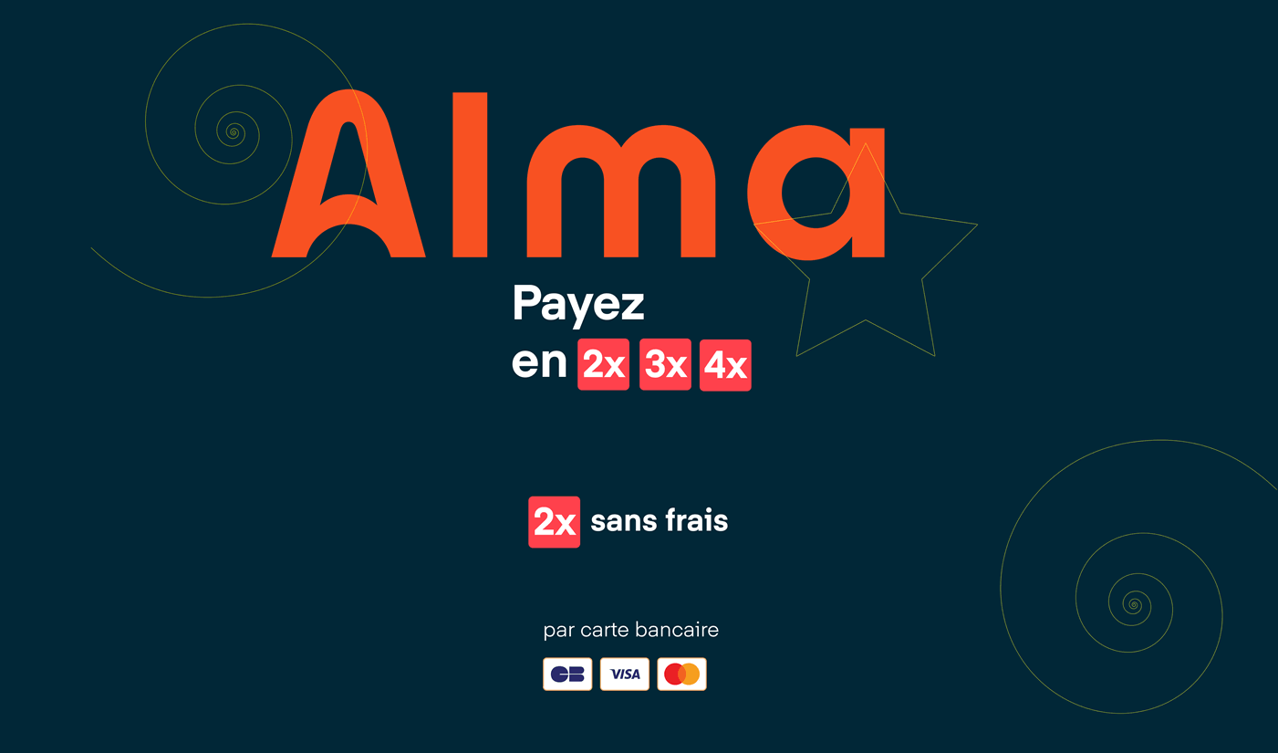 Payer avec Alma en 2x sans frais, 3x et 4x