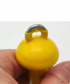 Anneau en inox du lest de 300 g plastifié jaune