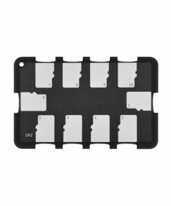Dos de l'étui type carte de crédit pour stocker jusqu'à 10 cartes MicroSD