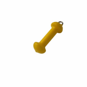 Lest de 300 g enrobé jaune avec anneau inox