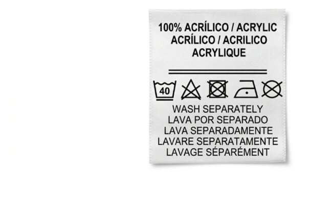 Etiquette conseils de lavage du vêtement