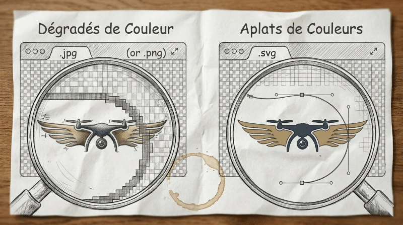 Aplat de couleur pas de dégradé