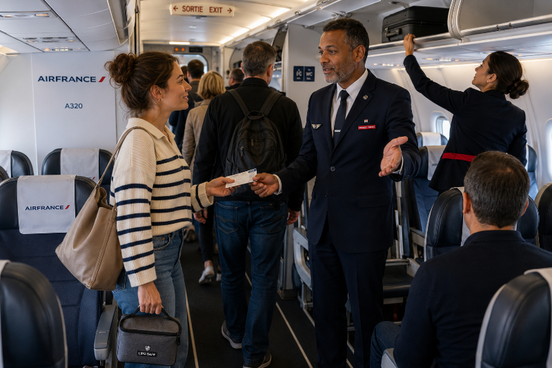A bord d'un avion avec des batteries au lithium