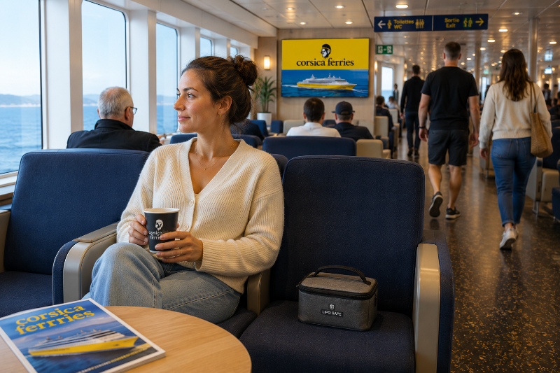 A bord d'un navire à passagers avec des batteries au lithium
