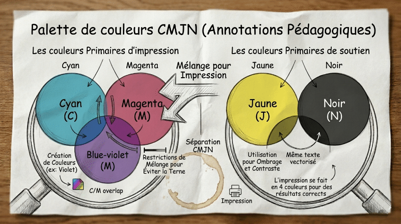 Palette de couleurs CMJN