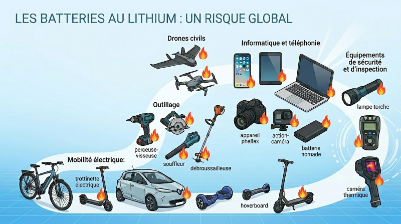 Usages des batteries à base de lithium au quotidien