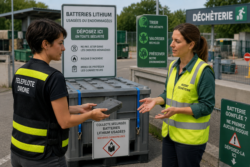 Recyclage des batteries lithium à la déchetterie et circuits spécialisés selon certaines procédures