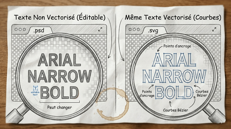 vectoriser les textes sous la formes de courbes